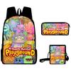 Classic Popular my singing monsters 3D Print 3pcs/Set School Bags Laptop Daypack Backpack Inclined shoulder bag Pencil Case