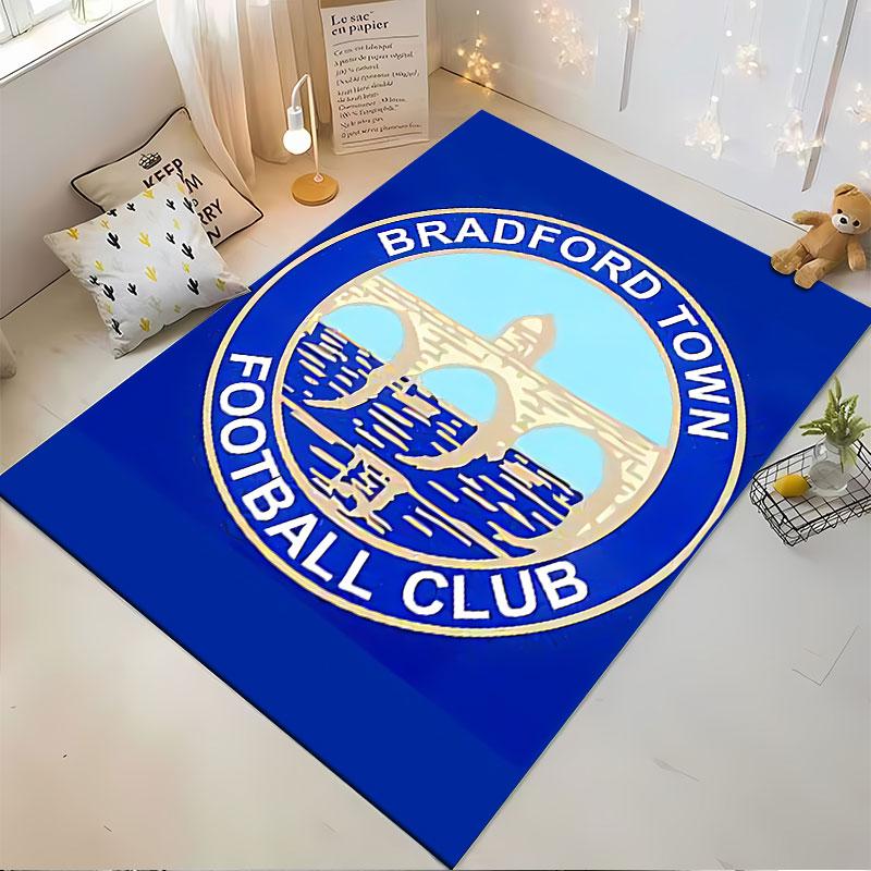 Bradford Town FC Emblem Carpet suitable as a non-slip mat for the living room or bedroom sofa