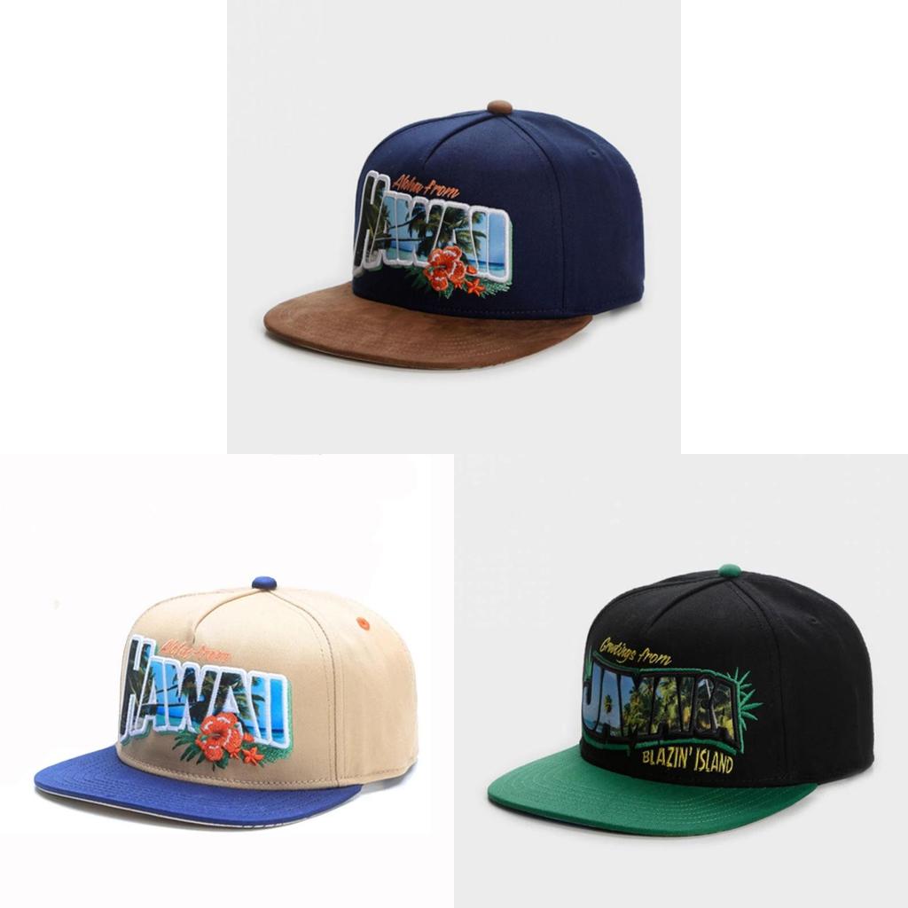 Greetings From Hawaii Cotton Baseball Cap With Wide Brim For Sun Protection And Casual Wear