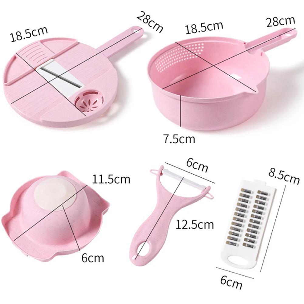 Multifunktionell grönsakshackare, Manuell rivjärn för morötter, potatis och grönsaker, Köksredskap för bekväm matpr