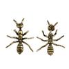 Brass Ant Figurines Miniature Simulation Insect Desk Ornament Table Tea Pets Antique Copper Crafts Home Decors