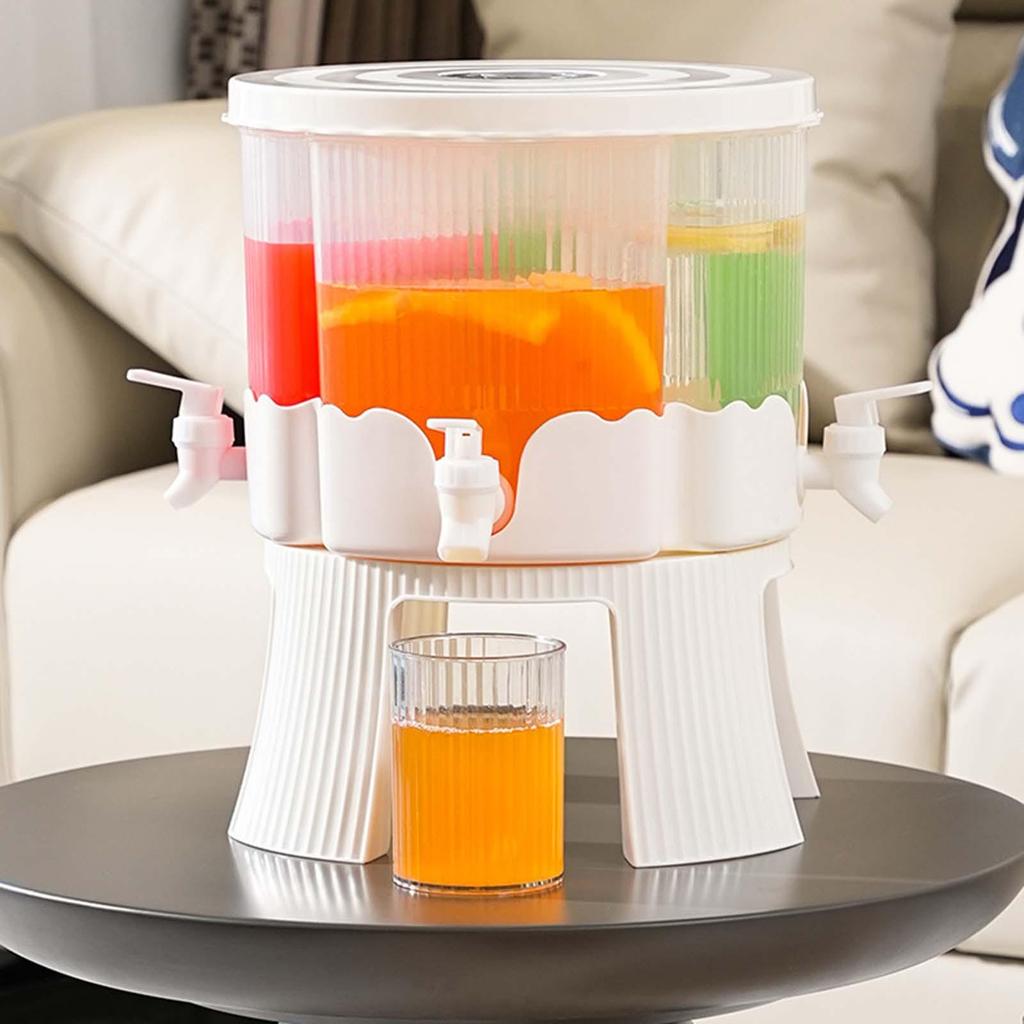 6L Cold Kettle Beverage Dispenser Removable 4 Grid Rotate 360° Daily Use