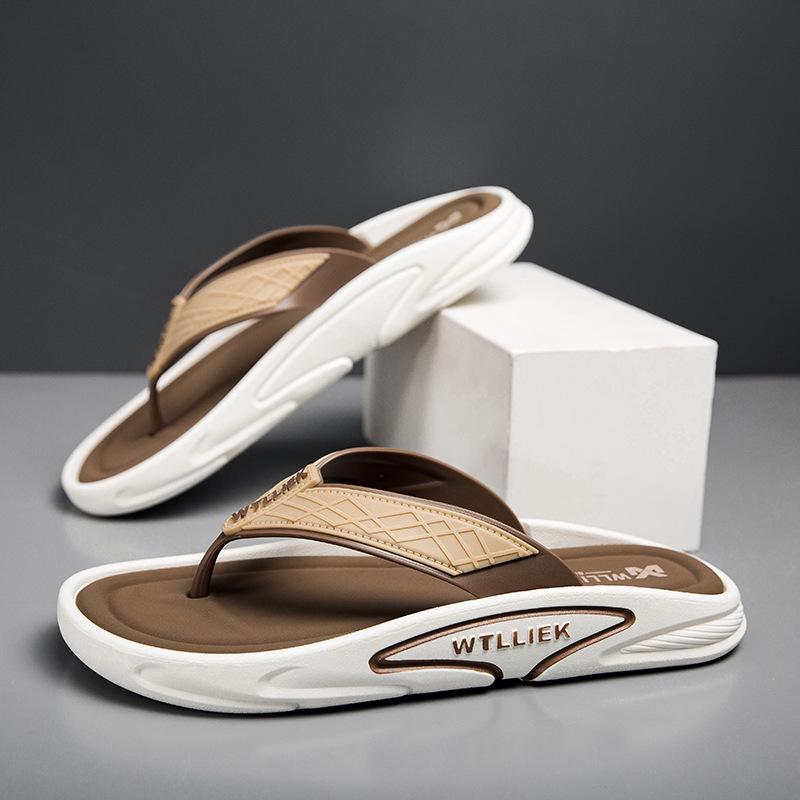 Men's Summer Flip-Flops: Stylish Outdoor Thick-Soled Casual Beach & Home Thong Slippers
