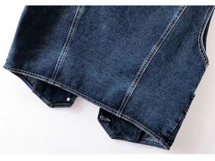 Women's Versatile Denim Vest - Slimming, Retro, Fashionable Outerwear for Spring and Autumn