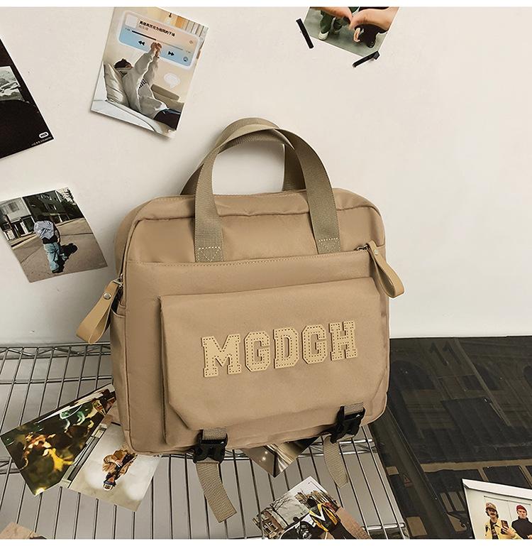 Schoolbag trendy cool fashion versatile backpack junior high school student schoolbag simple large capacity letter casual couple backpack