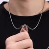 Mobius Necklace for Men to Attract Wealth, Light Luxury Gilt Copper Coin Double Ring Pendant for Men