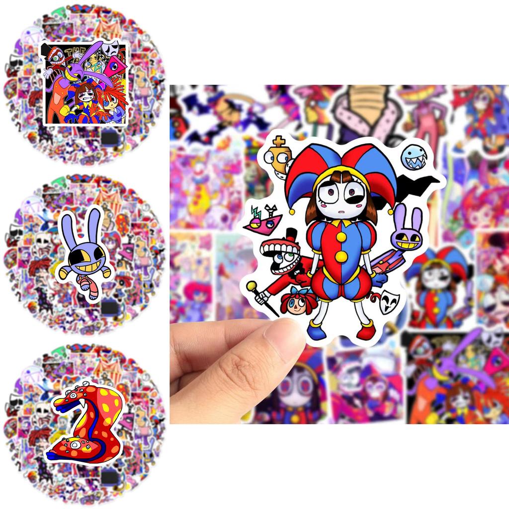 Amazing Digital Circus Cartoon Stickers 60 Count Fun And Unique Designs Car Decals