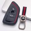 Silicone Key Fob Cover with Keychain for BMW 1 2 3 4 5 6 7 Series X1 X2 X3 X4 X5 X6 X7 M5 M6 GT3 GT5 Smart Remote Key Soft Protective Case Fits