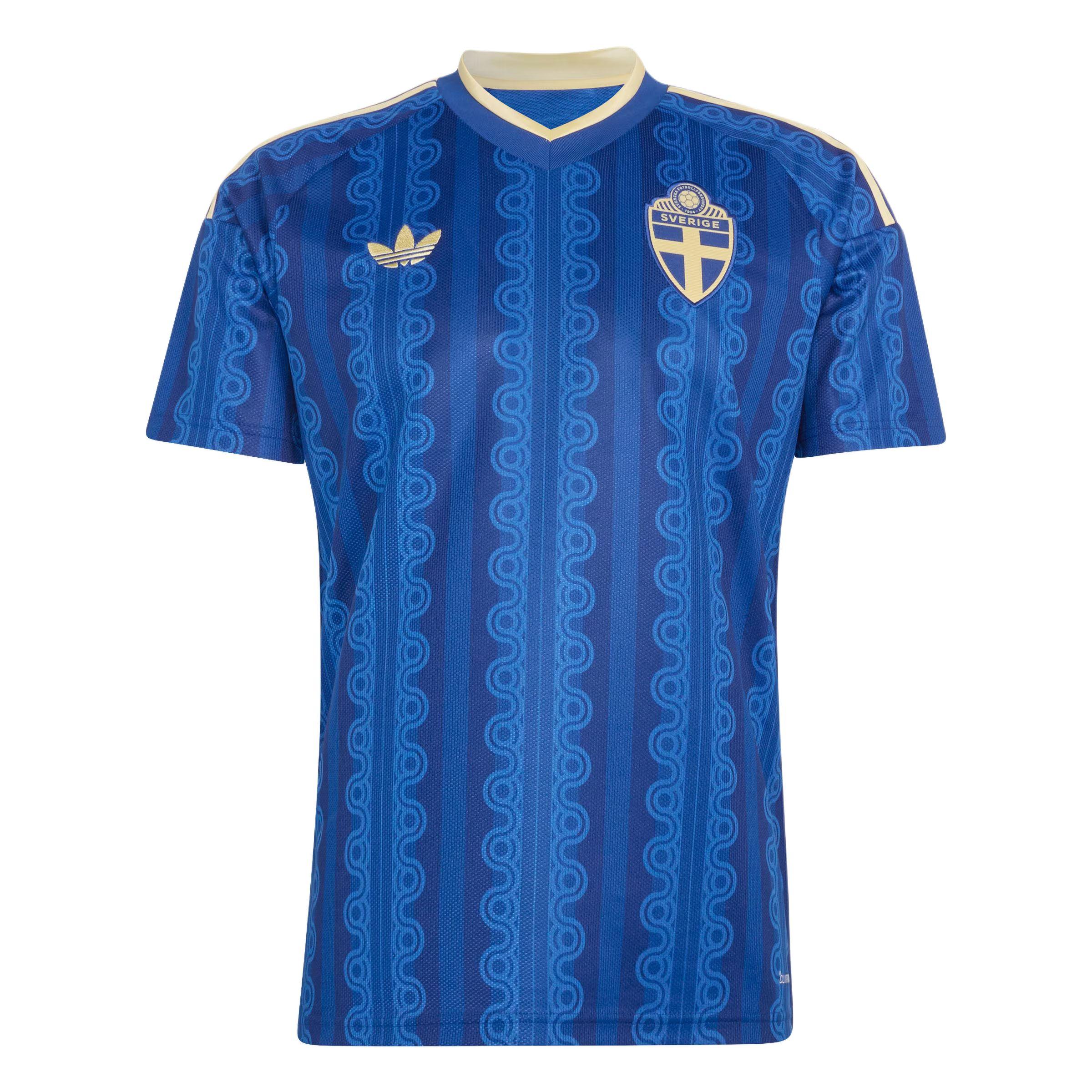 Adidas Originals Fan Version Sweden National Team 2026 World Cup Away Climacool Quick-Dry Slim Fit Short Sleeve Football Shirt Men tops JM5810 L