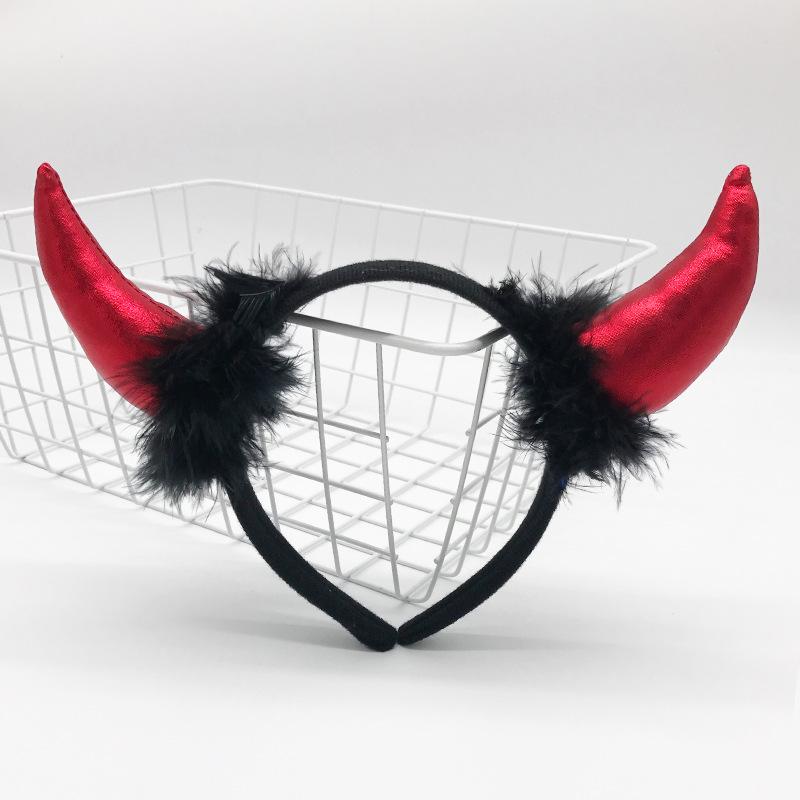 Halloween Devil & Spiderweb Headband with Bat Clip - Ghost Festival Party Costume Accessory