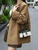 2025 Women's Genuine Leather and Canvas Handbag - Fashionable and Simple Lunch Box Bag