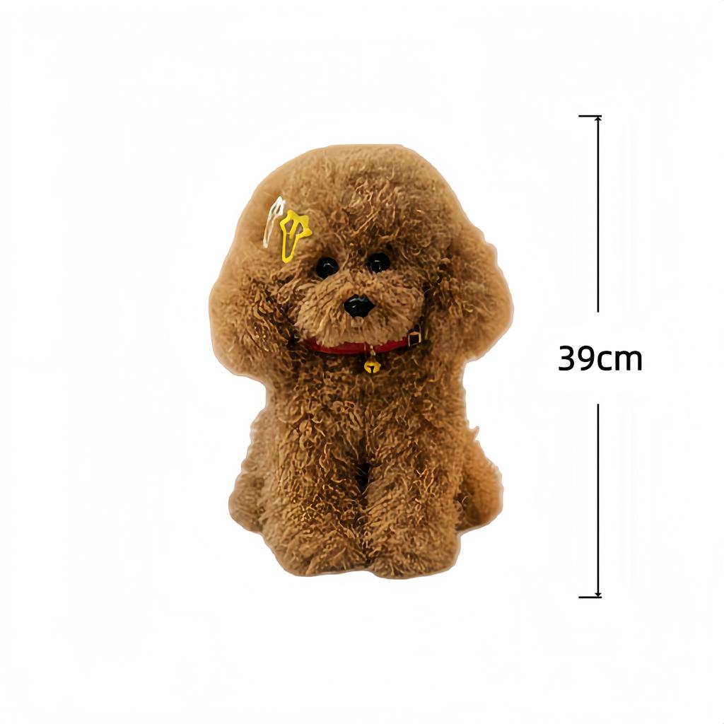 Poodle Plush Toys Simulated Dog Stuffed Doll Toys Hobbies Collection Room Decor Toys Kid'S Accompany Toys Birthday Gifts