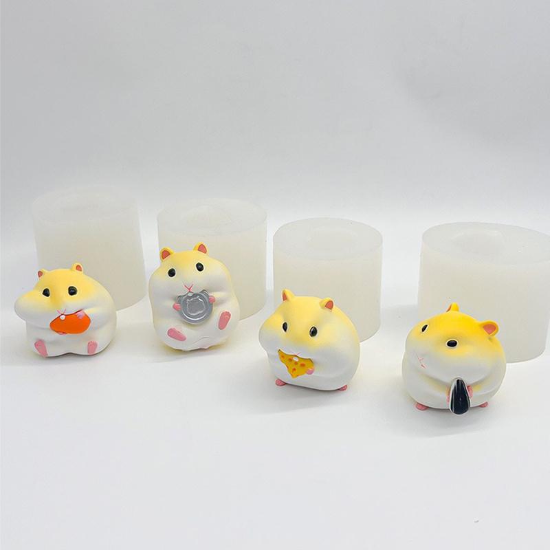 3D Cute Hamster Silicone Mold For Ice Cream Chocolate Jelly Pudding Cake Baking Decoration Mould DIY Kitchen Accessories