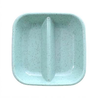 2Pcs Sauce Grids Dish Double Design Multipurpose Long Lifespan Small Dish Seasoning Soy