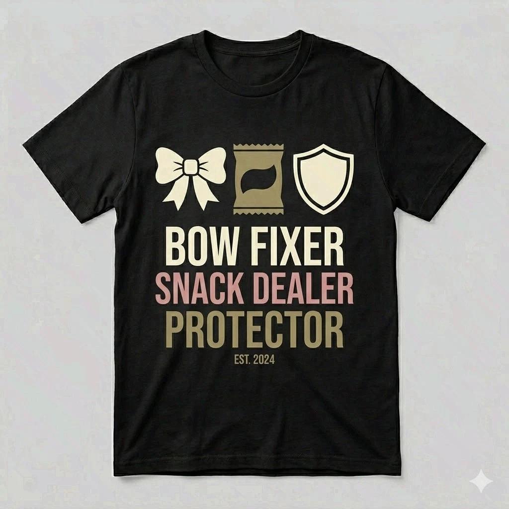 Bow Fixer Snack Dealer Protector Shirt Girl Dad Gift XL
