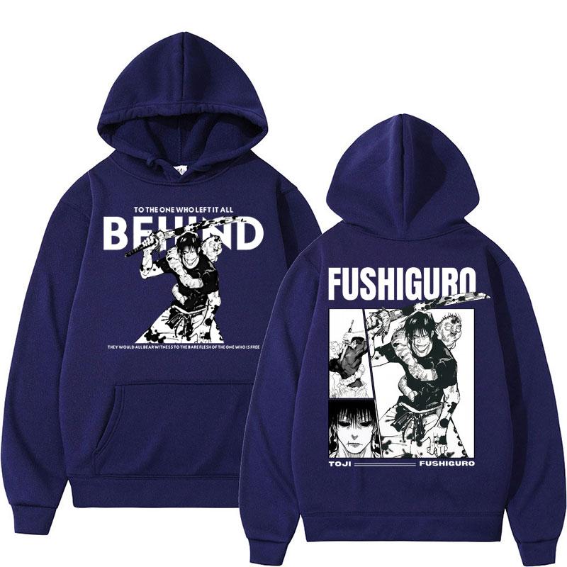 Anime Jujutsu Kaisen Fushiguro Toji Retro Mikiny Pánské Harajuku Vintage Manga Dlouhý Rukáv Fleece Volné Módní Ležérní Tepláková souprava