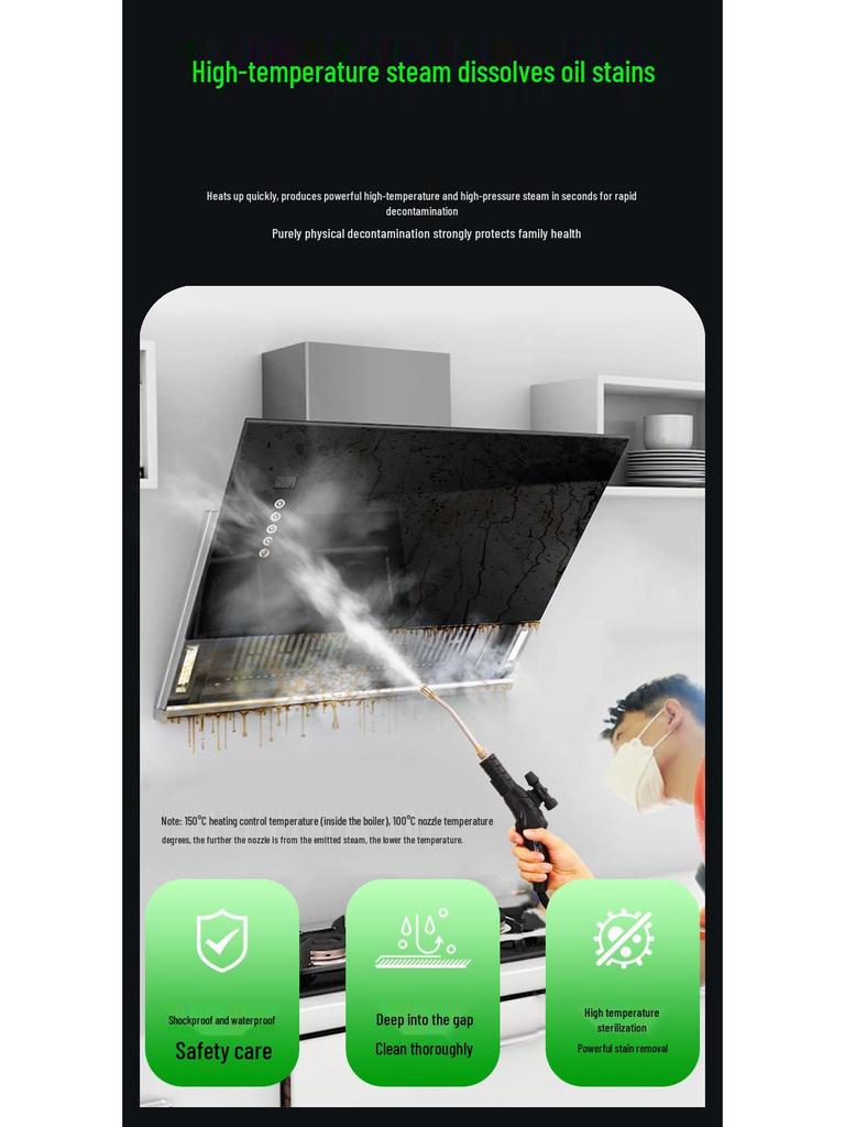 Clean Hui High-Temp Pressure Steam Cleaner for Air Conditioners & Kitchen Range Hoods