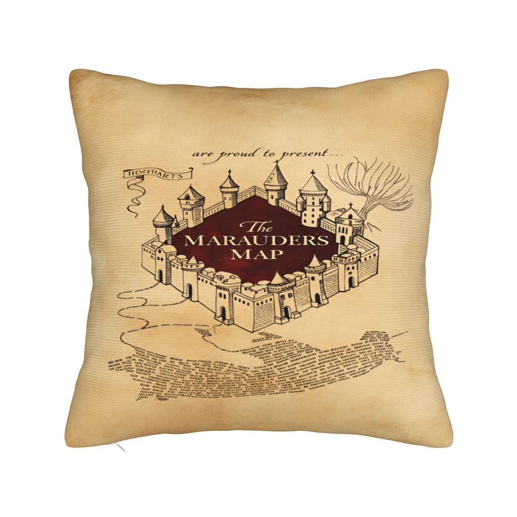 Magic Marauders Map Pillow Cover  Comfy Cushion Cover Fashion Pillow Case For Office Car Home Decor