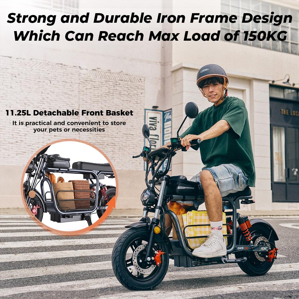 iScooter DX5 Electric Scooter 15.6Ah 16'' Tires NFC Start  60-72KM Range Adult scooter Max Load 150KG escooters