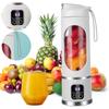 450ml Portable Juicer Electric Juicer Cup USB Rechargeable Blender Cup 1500mAh with 8 Blades for Home Office Travel