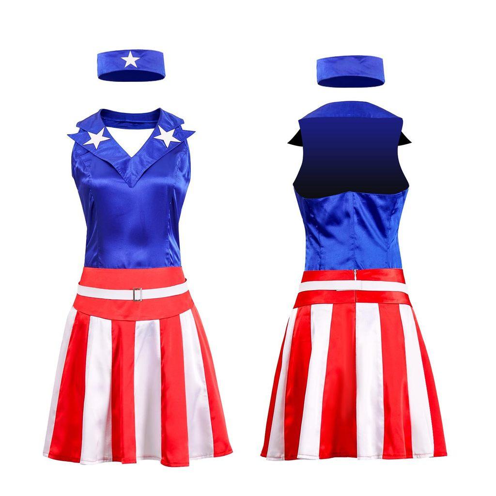 Unabhängigkeitstag der Vereinigten Staaten Cheerleader Kostüm Komplettset Für Cosplay Und Partys