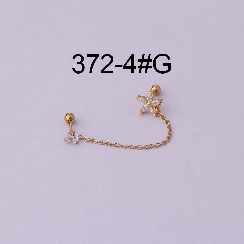 Λεπτά Μπάρα Σκουλαρίκια Στούντ Διπλού Χόνδρου Αυτιού από Ανοξείδωτο Ατσάλι Κορεατικού Στυλ