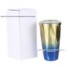Gradient Double-Layer Insulated Straw Water Cup with Large Capacity