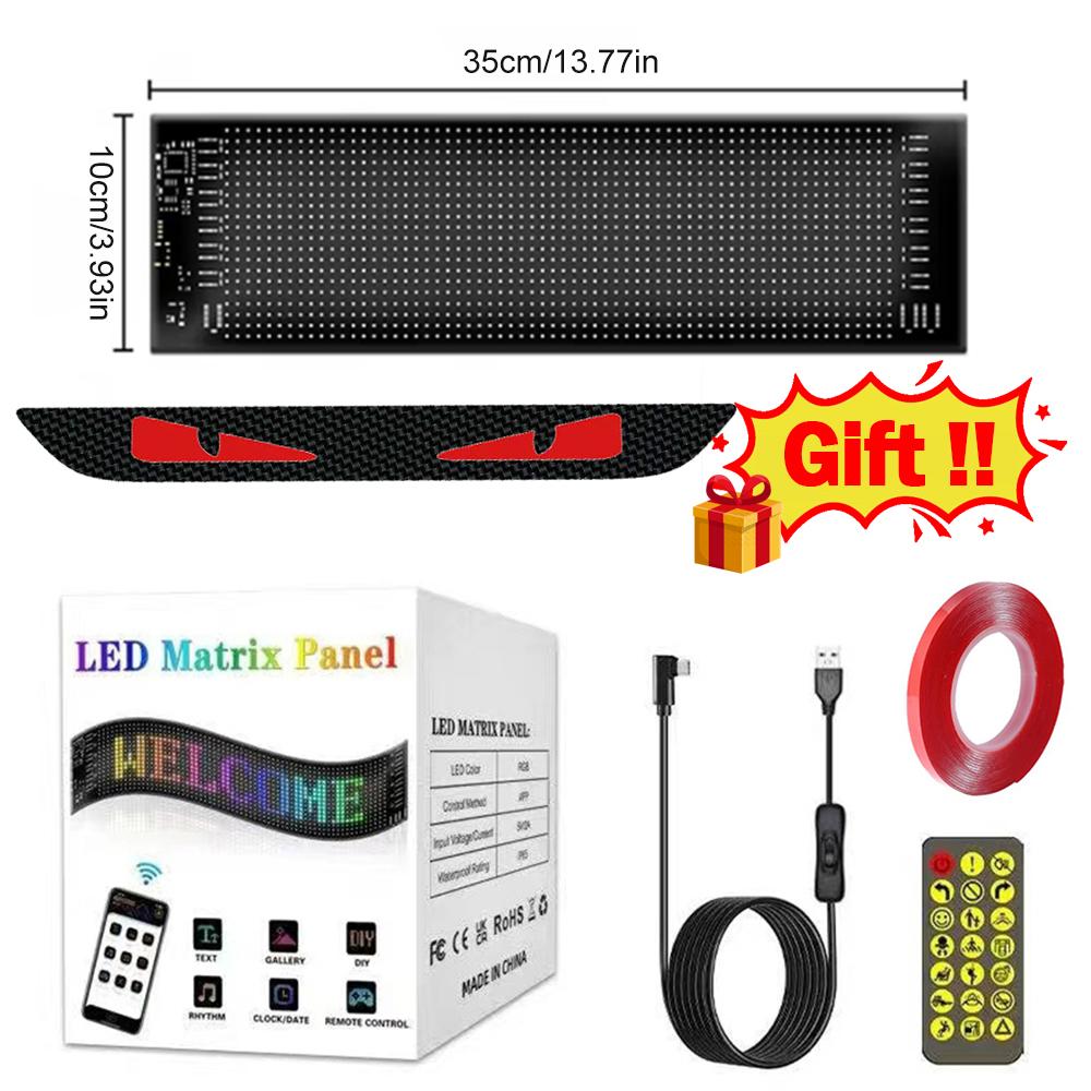 LED Matrix Pixel Panel Truck Devil Eye Remote App Control DIY Programmable Flexible Screen for Car Truck Accessorie