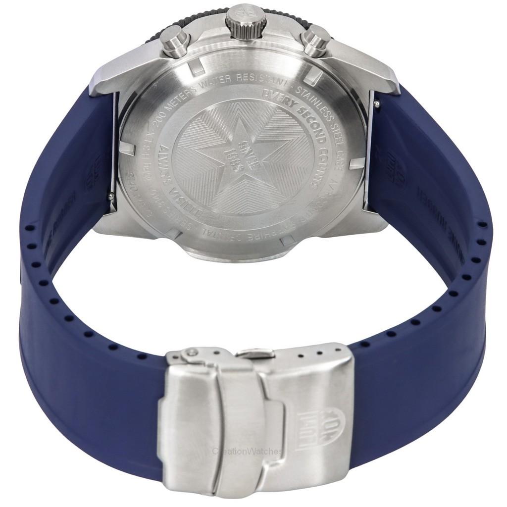 Luminox Pacific Diver Chronograph Navy Rubber Strap Black Dial Swiss Quartz Diver's XS.3143 200M Men's Watch