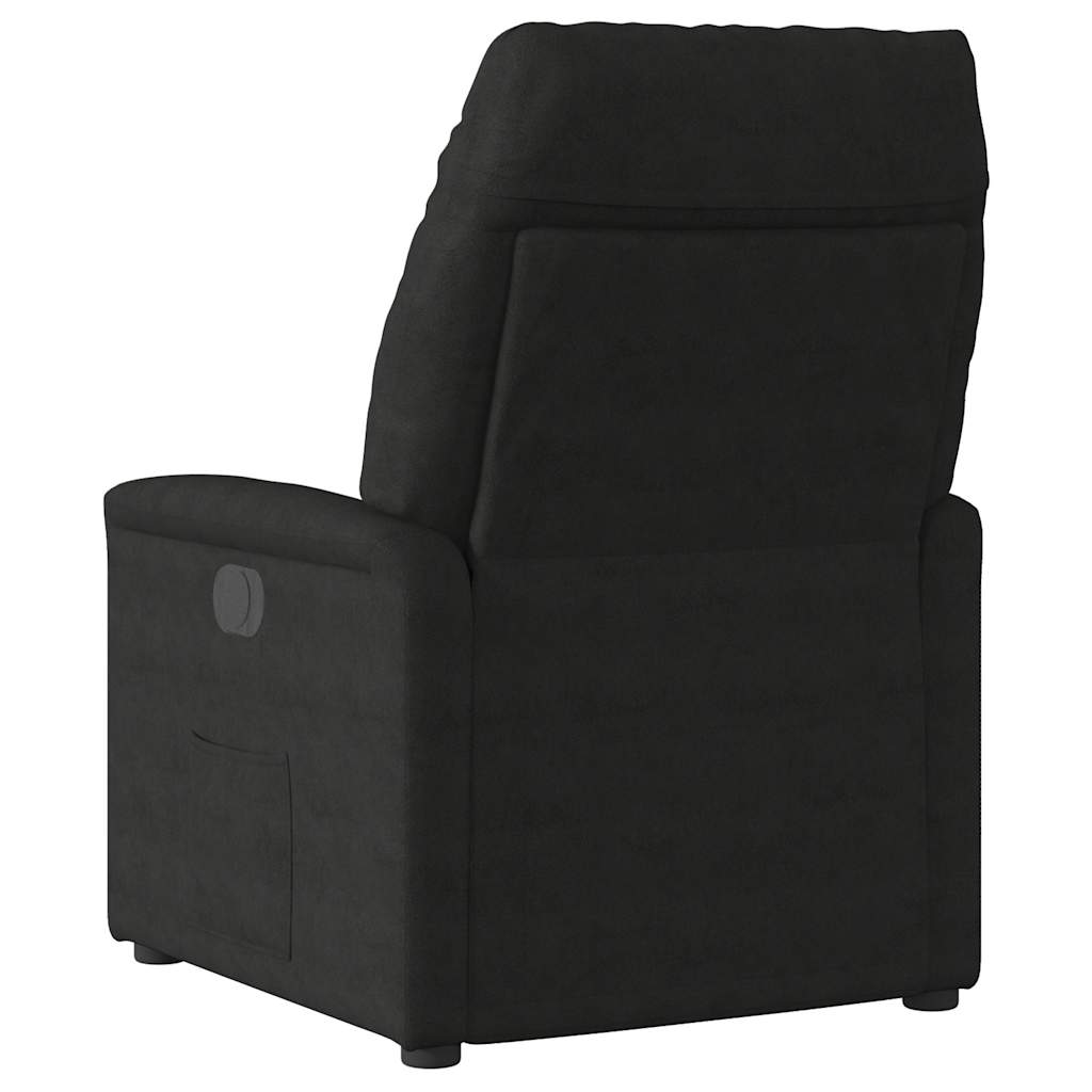Vidaxl Foldable Massage Armchair, Black, Upholstered with Microfiber