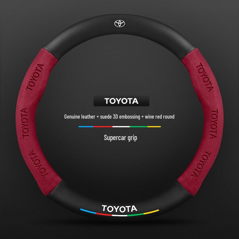 Kryt na volant Toyota Prado – Protišmykový karbónový, Ultra tenký semiš