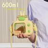 Cartoon Plastic Water Cup With Straw For Kids Outdoor Use Gift For Children