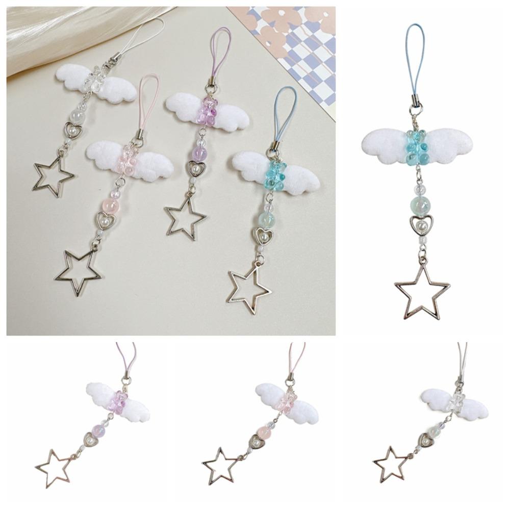 

Подвеска для телефона Y2K, цепочка для телефона с крылышками, ремешок для мобильного телефона, подвеска для телефона