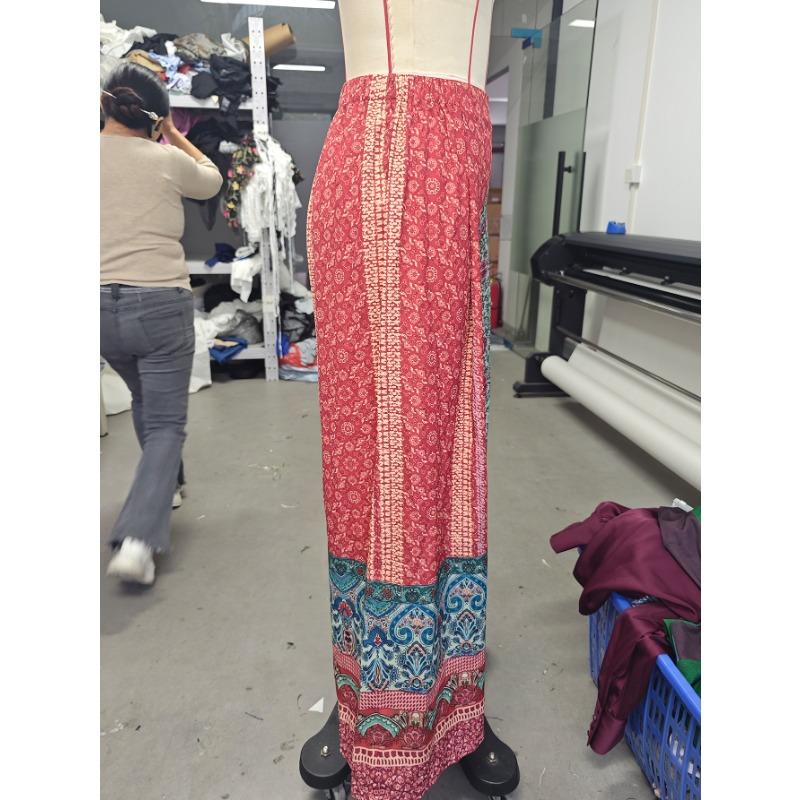 Women's Printed Colour Block Fashion Casual Pants
