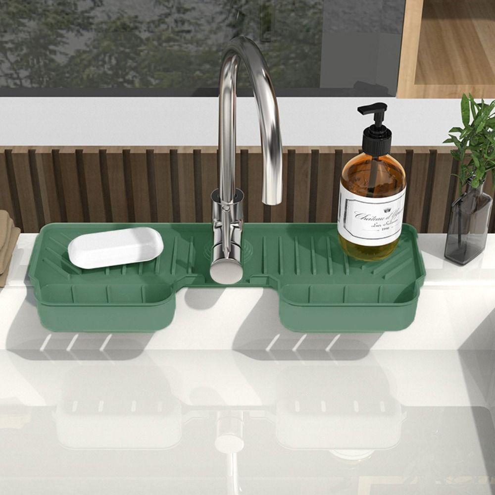 Mildew-Proof Draining Organization Plate Waterproof Drainage Pad Faucet Drip Mat  Wash Basin Sink
