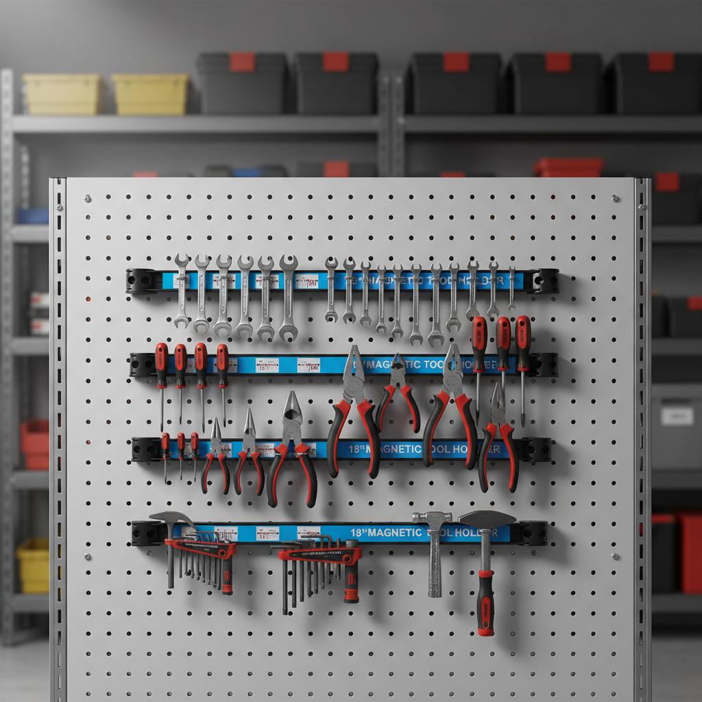 Magnetischer Werkzeughalter 12/18 Zoll Starker Magnetstreifen für Metallwerkzeuge Garage Werkstatt Aufbewahrungs-Organizer Mit Befestigungsmaterial