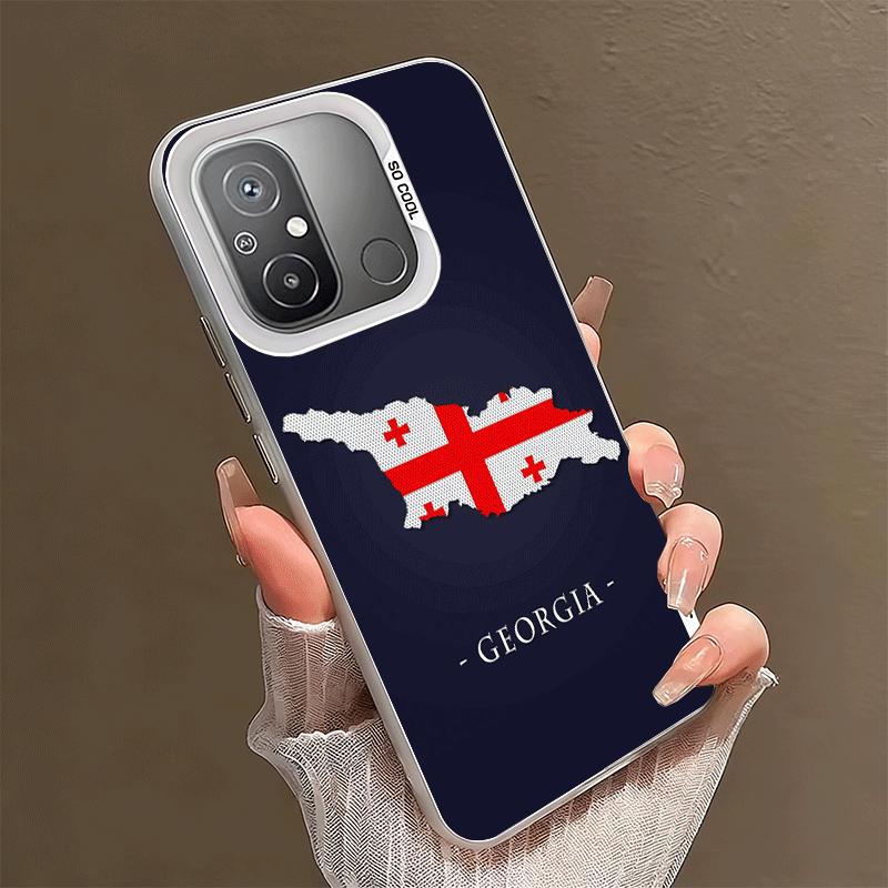 

Georgia Passport Flag Soft Phone Case for Xiaomi Redmi 15C 15 14C 13C 12C Poco X5 X6 X7 Pro X3 F8 F7 Ultra M8 13 12 Cover Back S Xiaomi Redmi 13