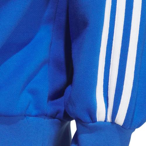 adidas Originals Men's Blue Long-Sleeve Crewneck Sweatshirt with Sport Stripes