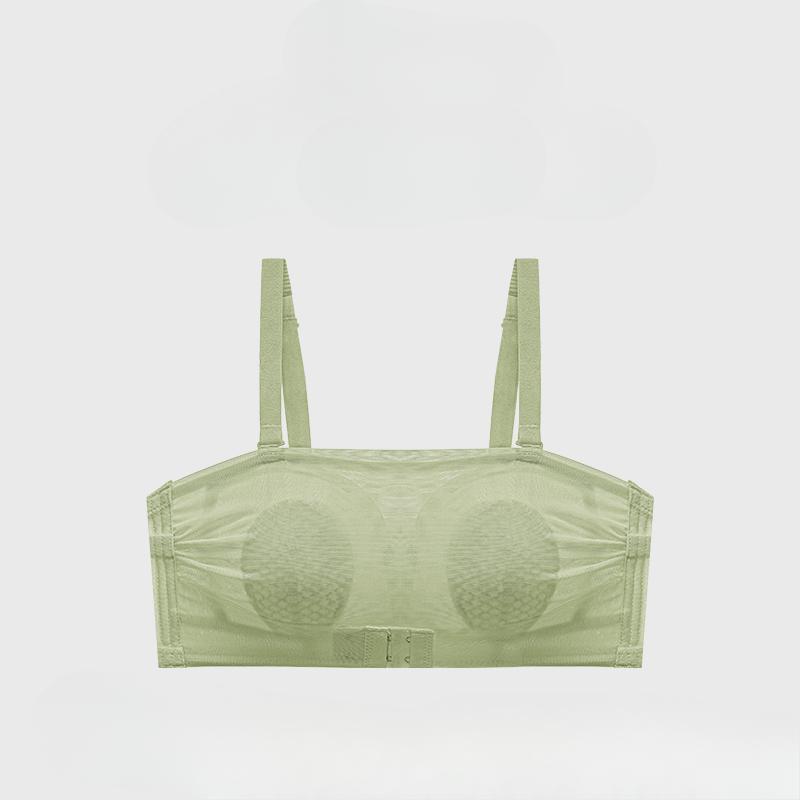 Women's Strapless Bra Non-slip Small Breast Reduction Anti-sagging Ultra-thin Bandeau Bra for Large Sizes