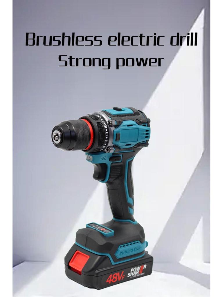 21V Dual-Speed Handheld Electric Drill with 10MM Lithium Battery & Bit Set