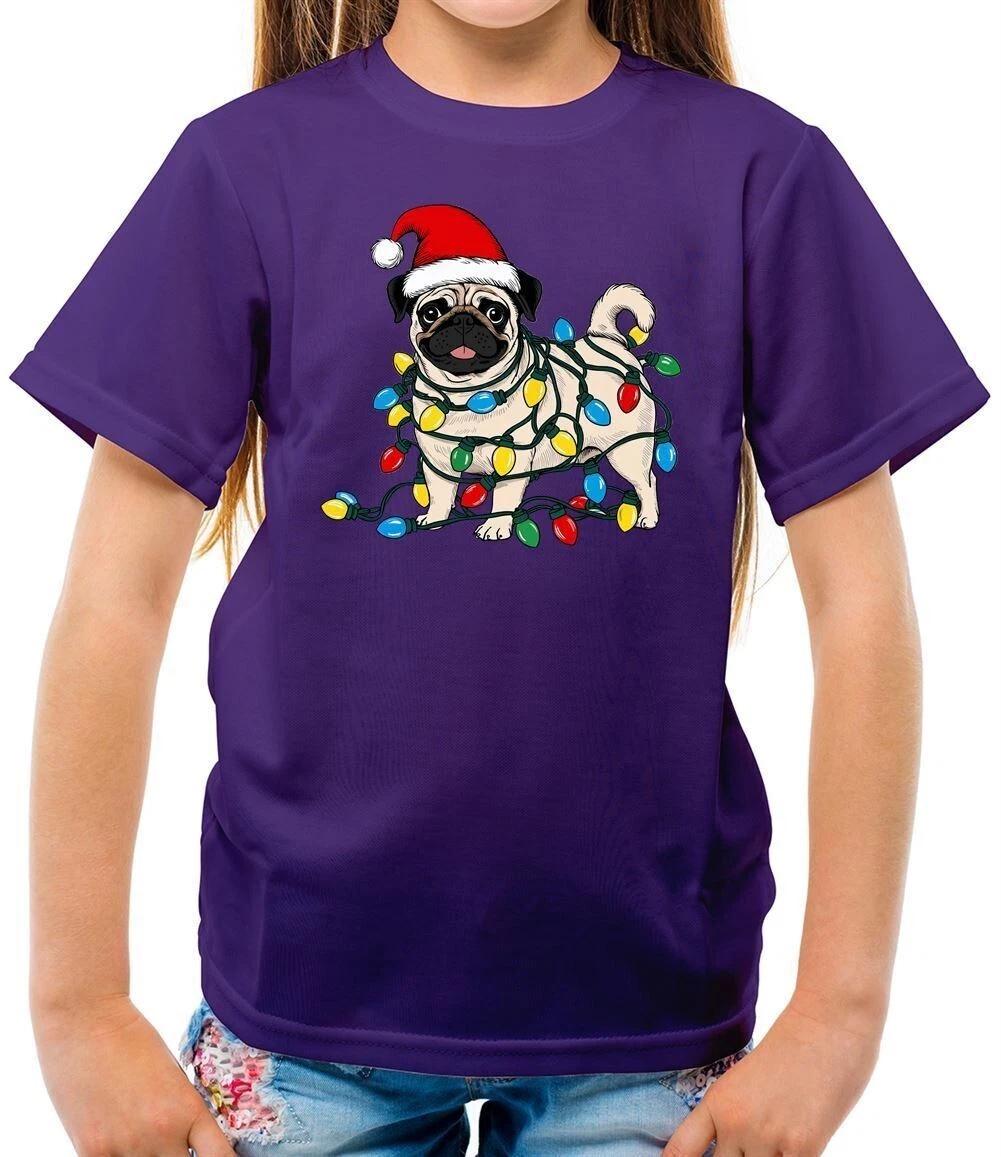 Pug Christmas christmas Dog - Kids T-Shirt - Xmas Dogs Breed Love Cute Pugs 100