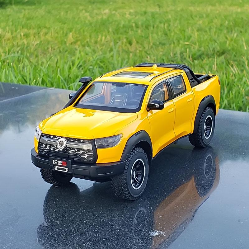 1:24 alloy die-cast pickup truck model simulation sound and light pull off road vehicle toy collection ornaments for boys gifts