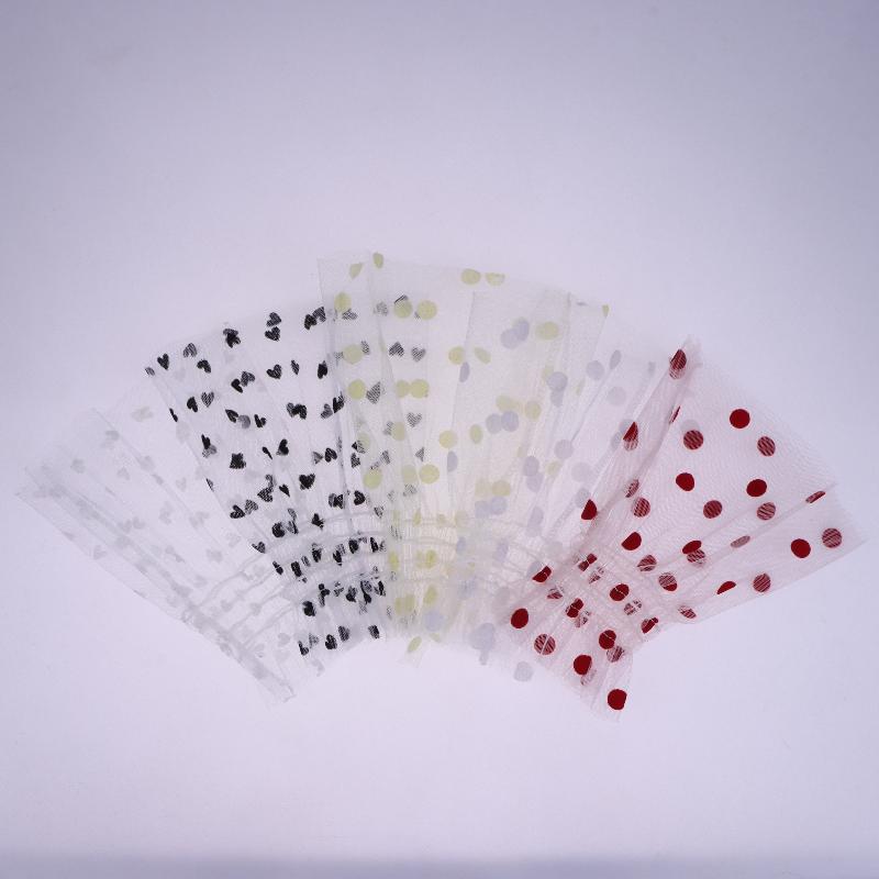 1 Pair Props Nail Tips Display Sleeve Fashion Accessory Nail Art Heart Tulle Photo Glove Fake Pleated Cuff Manicure Photography