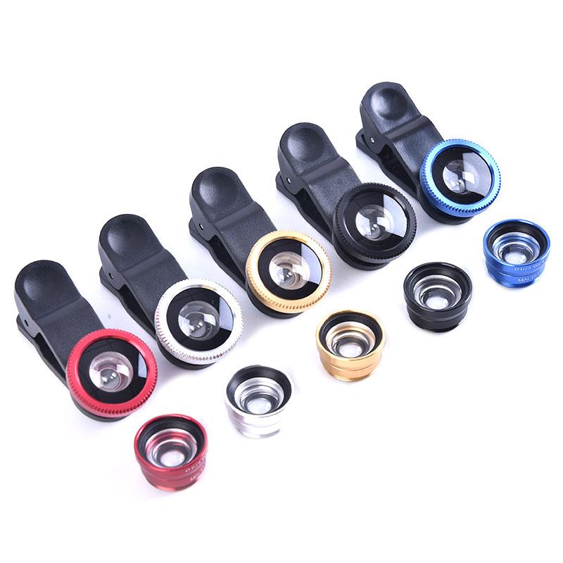 3-In-1 Phone Camera Lens Kit Fisheye Mobile Phone Lenses 0.67X Zoom Wide Angle Macro Hd Universal Camera Lens For All Smartphone