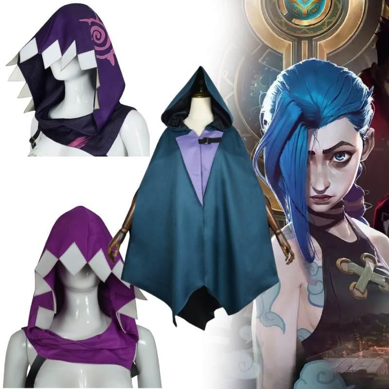 Arcane League Of Legends Jinx Cosplay Cloak With Polyester Fabric For Halloween And Role Play