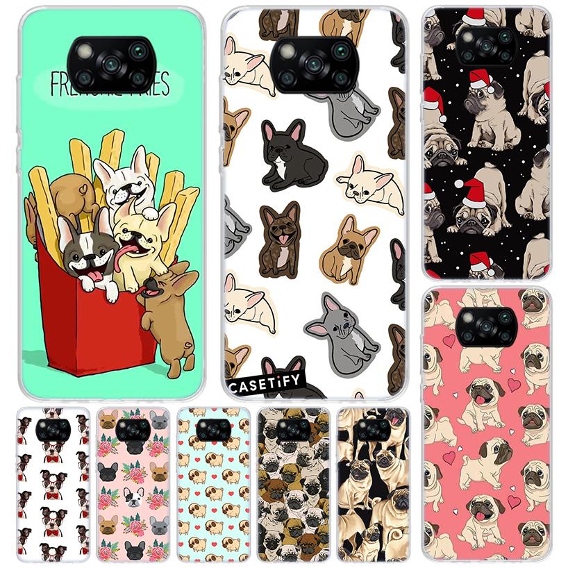 Bulldog Pug Dog Cover For Xiaomi Poco X6 X7 X5 Pro X4 Gt X3 Nfc F6 Phone Case F5 F4 F3 F2 F1 M5S M4 M3 Print Shell Housing X3 X4