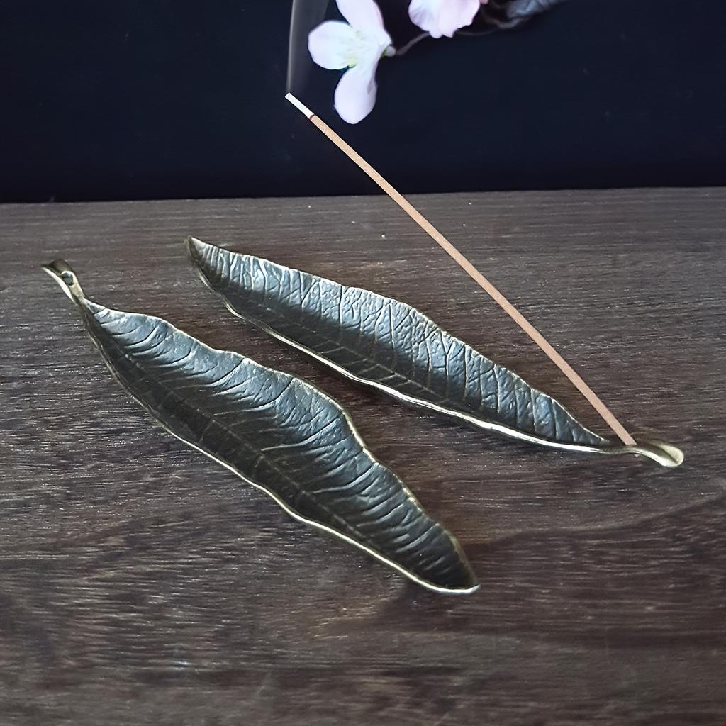 Leaf Incense Socket, Insert Incense Rack,creative aromatherapy decoration, Home indoor incense burner decoration, suitable for meditation, yoga