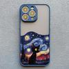 Starry Sky Cat Phone Case for iPhone 16 15 14 Pro Max 13 12 Mini 11 Pro Max XR XS X 8 7 Plus SE 2020 Shockproof Back Cover Funda