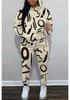 Autumn And Winter Women'S New Hooded Sweater Sports Suit Casual Design Colorful + Printing