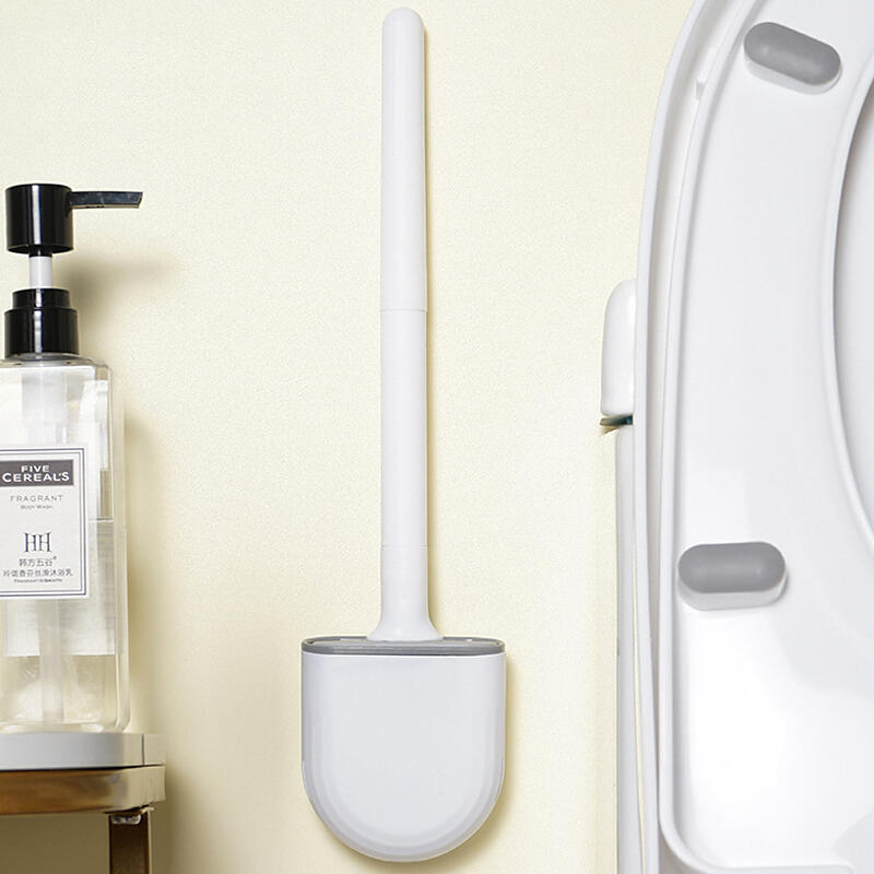 Flexible Toilet Brush with No-Taggong Wall Mount DD-12208